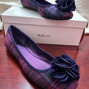 ‼️SOLD ‼️Style & Co. Women's Plaid Flats